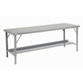 Global Industrial Heavy-Duty Extra Long Assembly Workbench Steel Top, 120W x 48D, Gray 606765